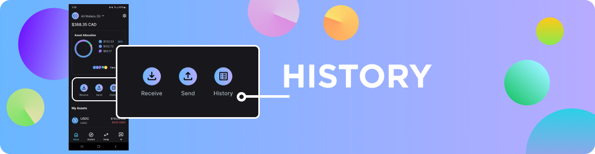 Home screen history