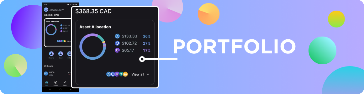 Home screen portfolio