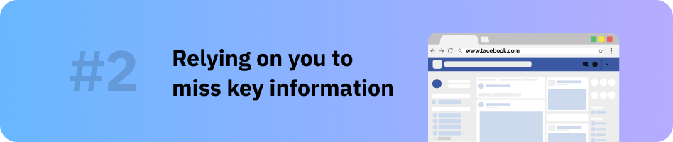 Relying on you to miss key information.